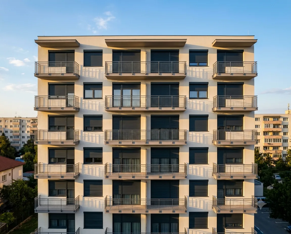 Rolete exterioare la un apartament de bloc