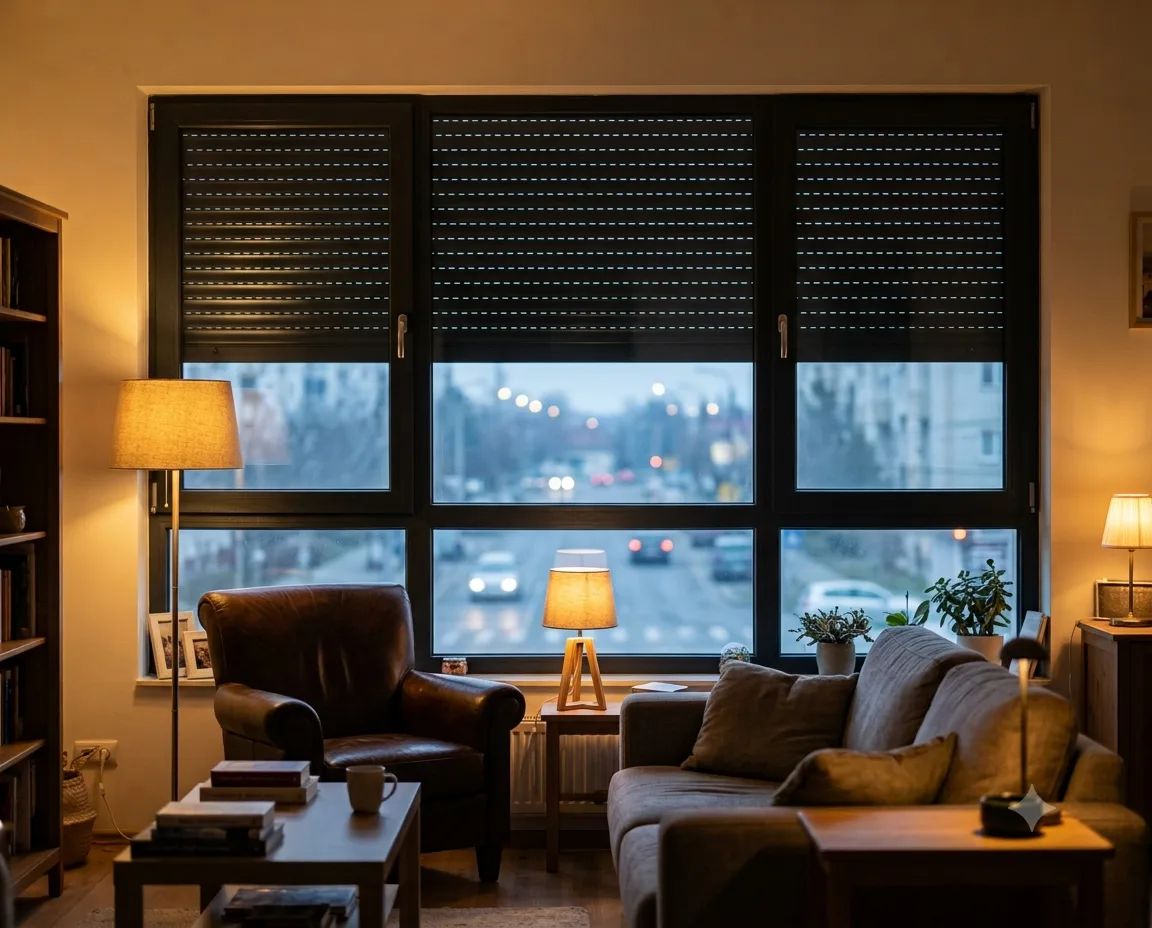 Rolete din interiorul unui apartament